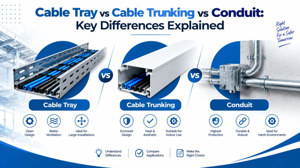 Cable Tray vs Cable Trunking vs Conduit: Key Differences Explained